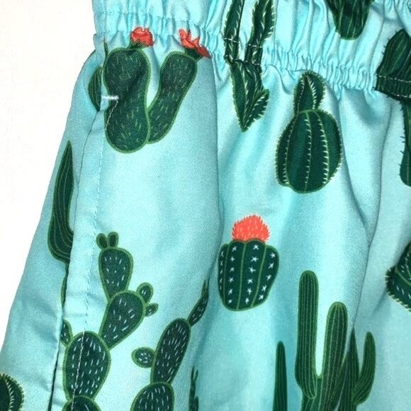 George Cactus Print Swim Shorts Mens S 28-30 Polyester - Picture 3 of 9